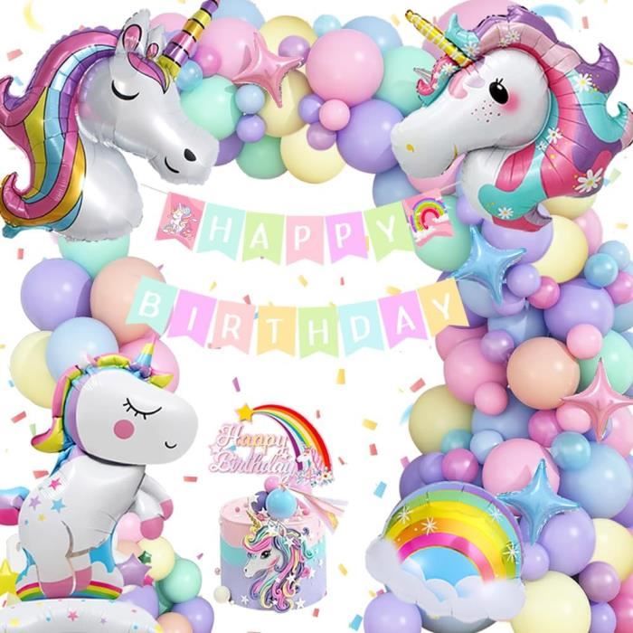 Ballon Anniversaire Licorne, Anniversaire Filles,Ballons Décoration