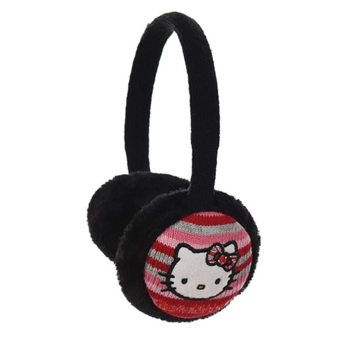 Fille noir noir Taille unique Hello Kitty Cache-oreilles 