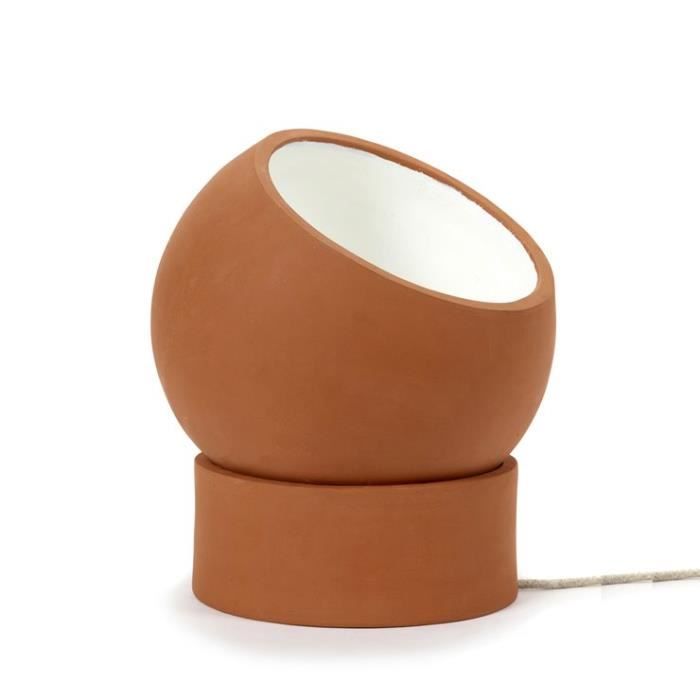 TERRA-Lampe à poser Terre Cuite H36cm terracotta Serax - designé par Lauren Van Driessche H 36cm / base Ø 31cm / cordon