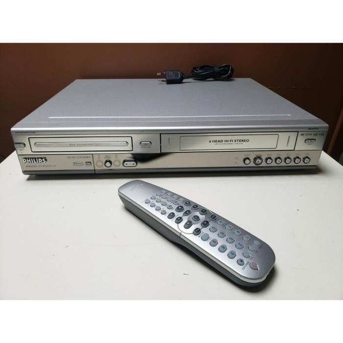 COMBINE MAGNETOSCOPE PHILIPS DVDR3320V GRAVEUR ENREGISTREUR DVD VHS K7 VIDEO .