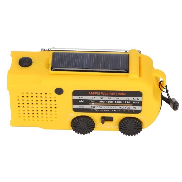 Radio D'urgence Solaire Et à Manivelle – Esky – Rouge – Lampe De Poche Intégrée ?