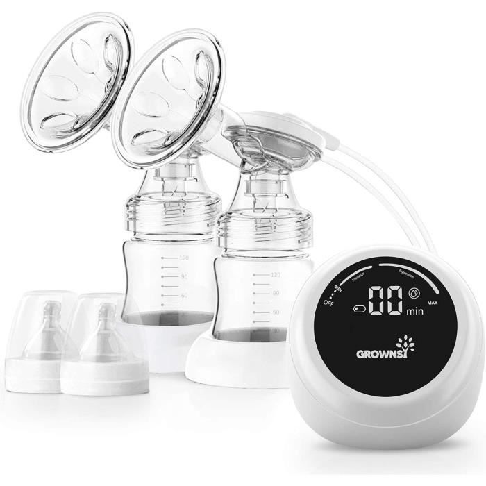 Tire lait electrique, Tirelait Électrique Double Allaitement Maternel Sans Douleur, Écran LED