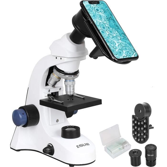 Microscope Numérique Enfant 500X - Écran IPS 2" - Portable Avec 8 LED - Photo/Video - Cadeau Scientifique