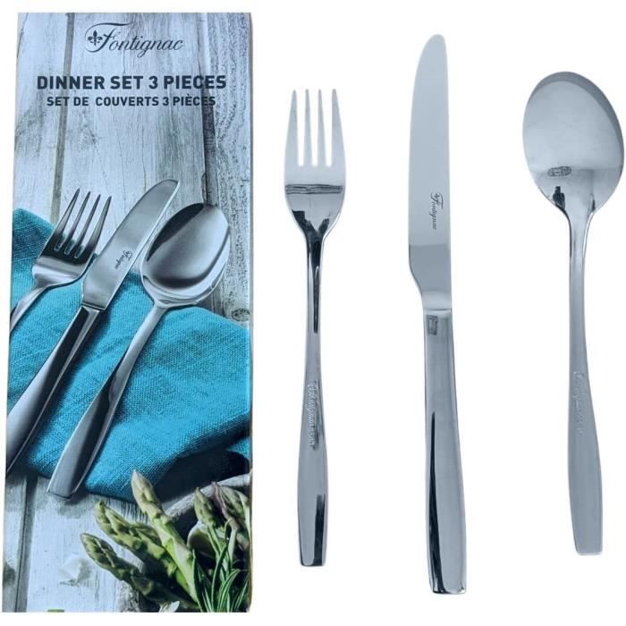 FONTIGNAC Ménagére Set de couverts 18 pièces Adulte DINNER Pour 6