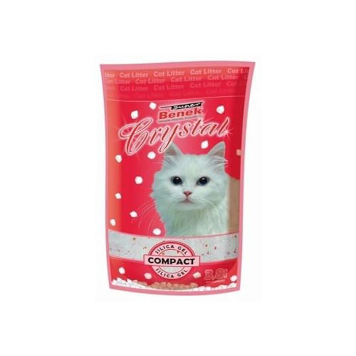 Litière pour Chats - Super Benek - Crystal Compact - 38 L - Silice - Multicolore