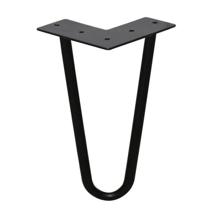 4x pieds en épingle Hairpin Legs Pieds de table acier DIY Patins de