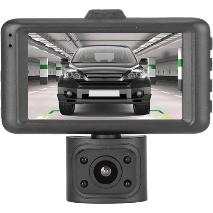 Mulcort Caméra De Tableau De Bord Triple Voie Avant Arrière Intérieure 1080P - WiFi, Écran 2" Et Vision Nocturne