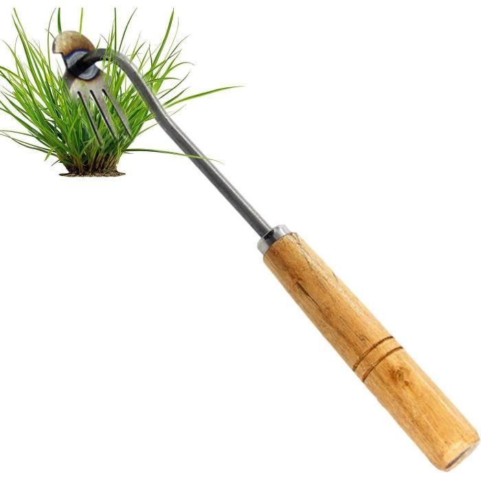 Extracteur De Mauvaises Herbes KESSER - 3 Dents Acier - Poignée Rotative Et Mécanisme à Pédale - Écologique Et Ergonomique