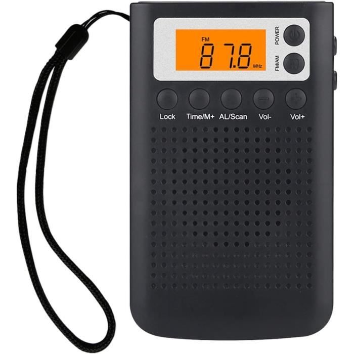 Radio Portable AM/FM Avec Bluetooth - Haut-parleur, Lecteur Carte TF, Rechargeable, Minuteur Sommeil, Écran LED, Compacte - 8