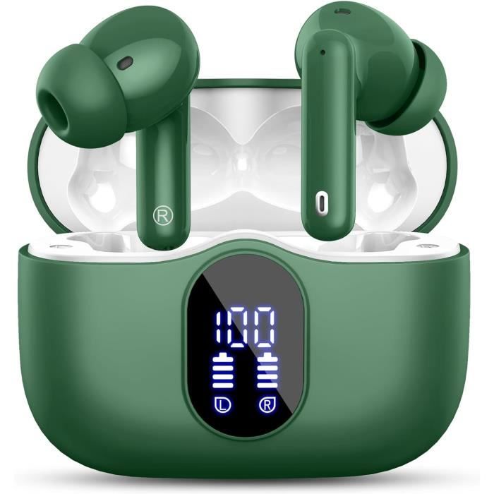 Écouteurs Bluetooth 5.4 Avec Réduction De Bruit ENC - 40h D'autonomie, étanches IP7, écran LED