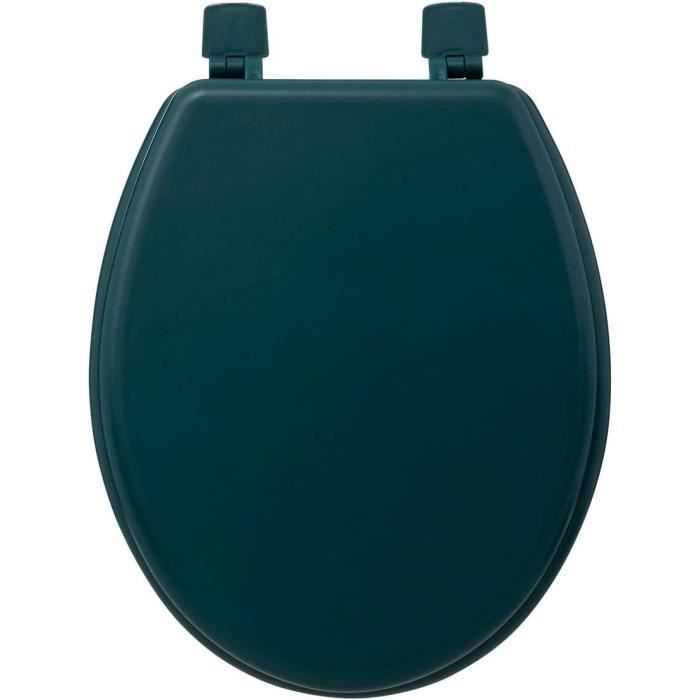 Five Abattant WC Bois – Standard Bleu Pétrole – Charnières Solides