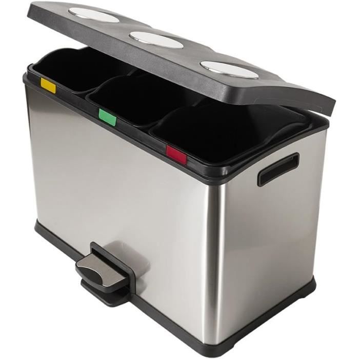 Meuble Poubelle Tri Sélectif 3 Bacs Art Plast - Range Tes Déchets En Style !