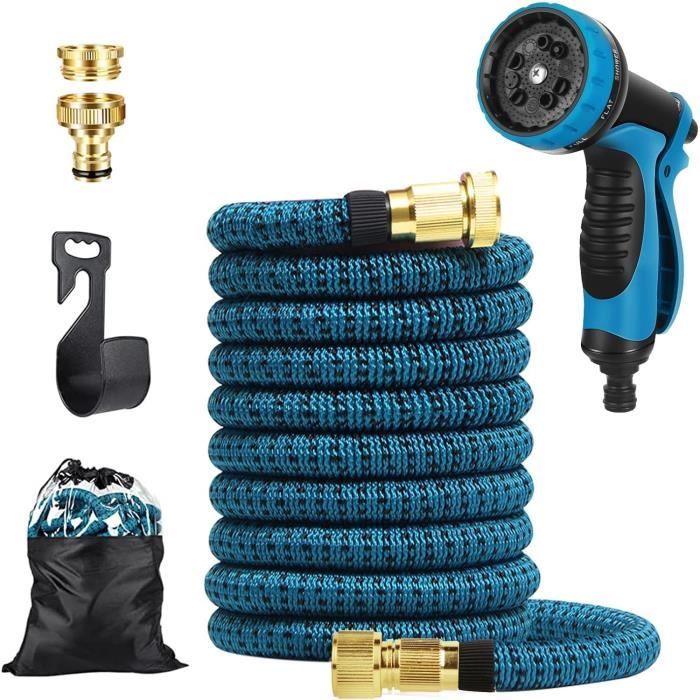 Tuyau D'arrosage Extensible 30 Mètres Avec Pistolet 10 Modes - Léger, Flexible Et Parfait Pour Jardin, Lavage Voiture Et Plus