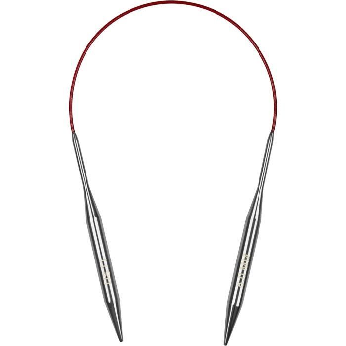 Aiguilles à Tricoter Circulaires 40 Cm 4 Mm - Câble Flexible Métal Pour Chapeaux Chaussettes Petits Projets