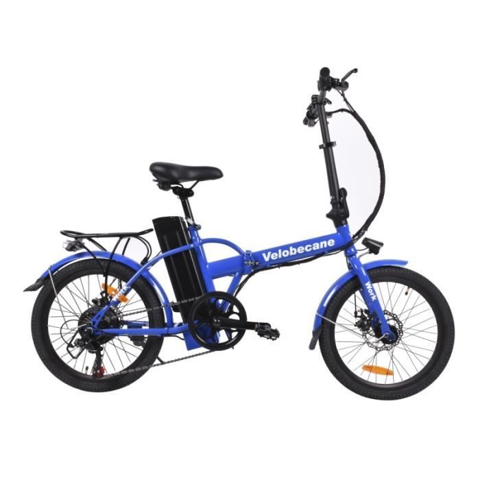 V lo lectrique pliant Velobecane work Bleu Cdiscount Sport