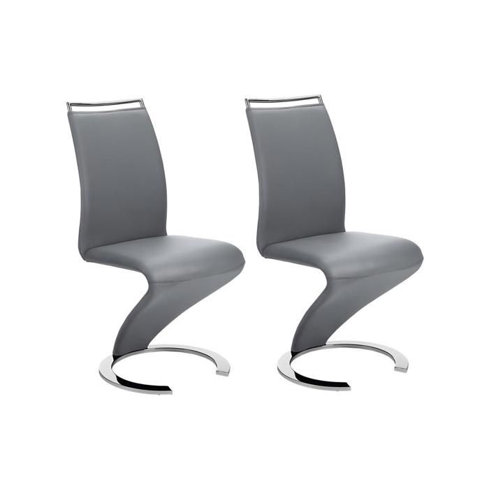 Lot de 2 chaises TWIZY  Simili gris  Achat / Vente chaise Noir