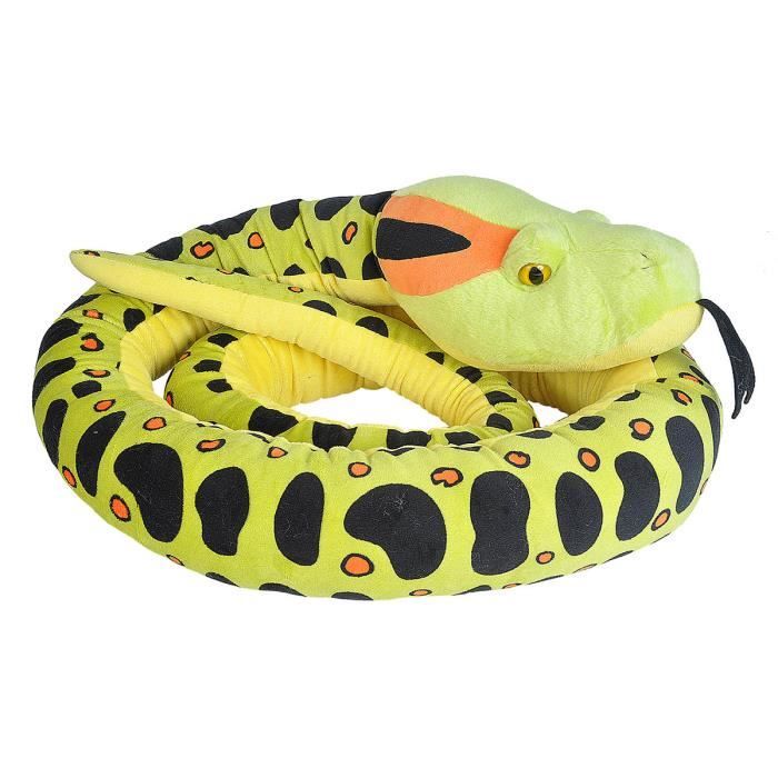 Peluche Serpent g ant Anaconda 287 cm vert Wild Republic Jouet en peluche r aliste pour enfant