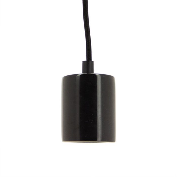 Suspension à douille en marbre noir culot E27 Suspension à douille en marbre noir culot E27