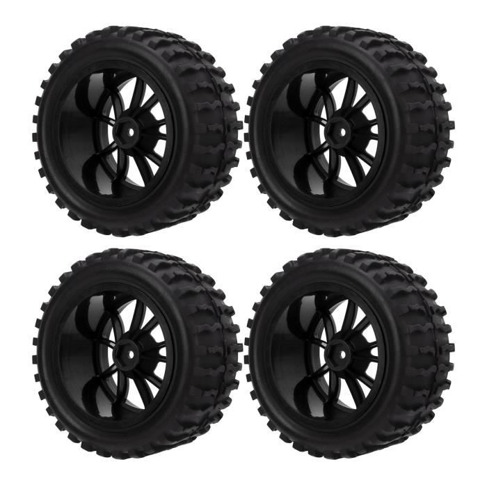 Lot de 4 pneus de voiture télécommandés, pneus universels 1:10 avec moyeu en plastique pour voiture HSP Redcat Exceed RC HPI 1/10 RC (doré Lot de 4 pneus de voiture télécommandés, pneus universels 1:10 avec moyeu en plastique pour voiture HSP Redcat Exceed RC HPI 1/10 RC (doré