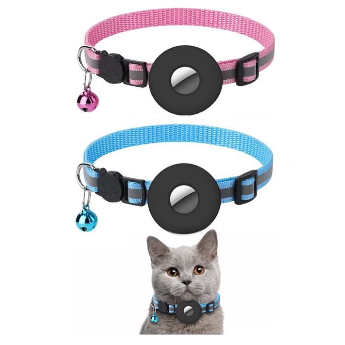 Meilleurs prix pour Airtag Collier pour Chat , Réfléchissant Collier pour Chat avec Clochette et Boucle de Sécurité, Réglable 22-35 cm