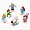 Ensemble de Famille de poupées de Maison de poupées 8 Mini Figurines de Personnages poupées pour Accessoires de Maison de poupée-1