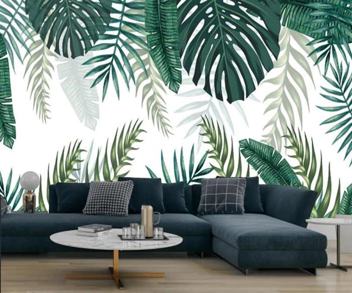 Papier Peint Panoramique Jungle 3d Soie, 356x250 cm Papier Peint Jungle ...