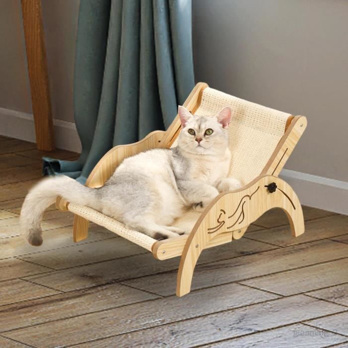 Hamac Griffoir Pour Chat En Sisal – Lit Suspendu Avec Surface à Gratter, Fond Antidérapant, Petit Et Grand Modèle