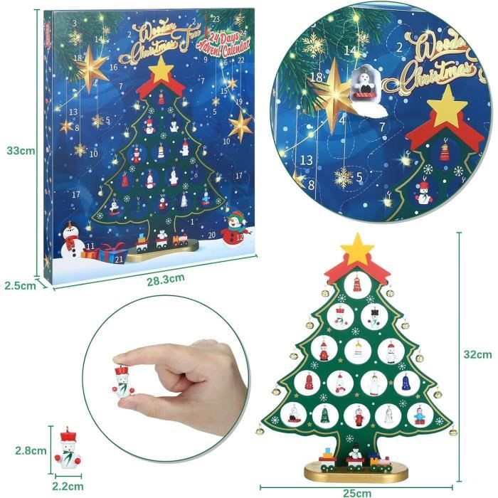 Calendrier De L’Avent Singes – 24 Jours – Décorations Sapin En Forme De Gorilles, Babouins – En Résine/PVC – Pour Fans De Singes Et Collectionneurs - 1