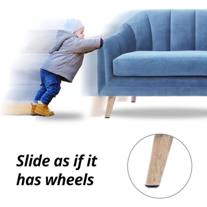 24x patins en feutre / protecteurs de meubles avec vis 20 mm - feutre pour  meubles /