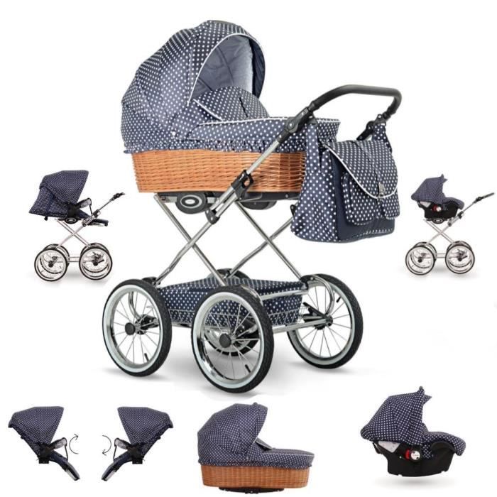 Poussette r tro avec panier nature buggy set Retro Lo by SaintBaby
