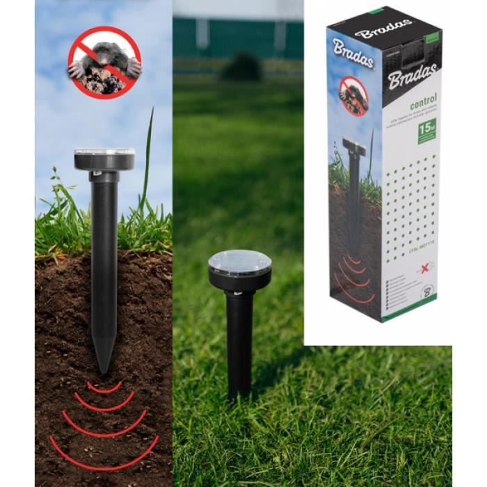 Répulsif Anti Rongeurs Chasse Taupes Energie Solaire ABS Plastique ...