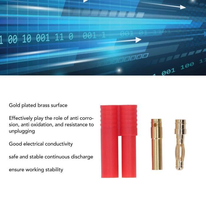 RiToEasysports Prise De Balle Dissipateur Thermique – Connecteurs Banane 4mm Pour RC 1/10 – Alliage Aluminium/Cuivre – Lot De 2