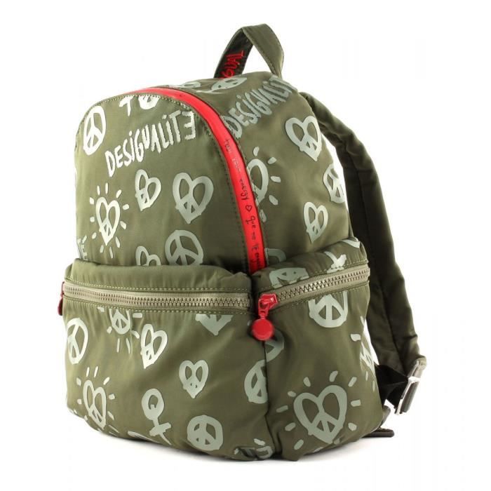 Desigual Petit sac dos femme avec motif peace and love en