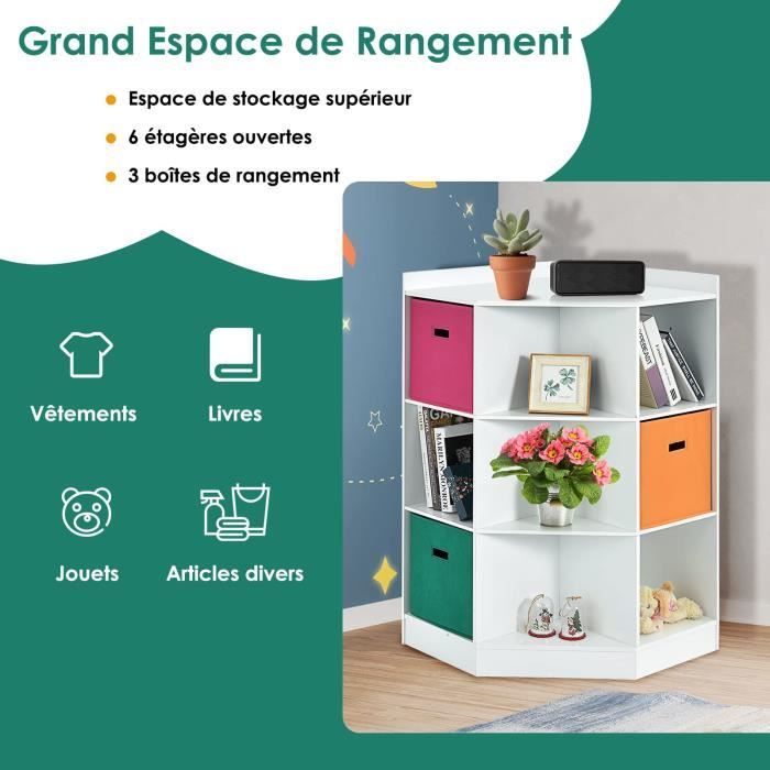 Bibliothèques étagères, meubles et rangements, DOMINO étagère modulable wengé 3 casiers