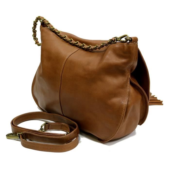 Besace discount ikks camel