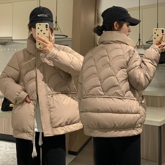 DOUDOUNE Femme Mode Ample couleur unie Manches longues Coton Blanc GOGUQ Blanc Cdiscount Pret a Porter