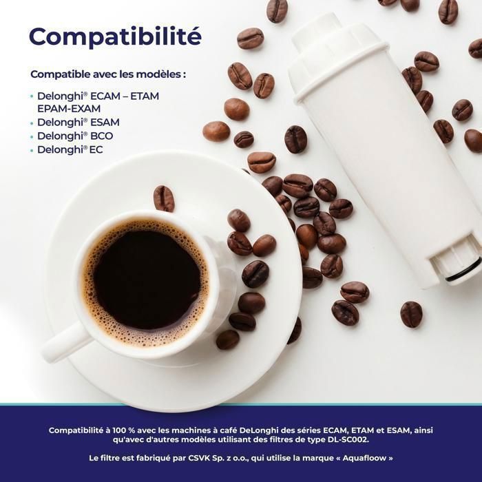 Filtre à Eau De Rechange Pour Machine à Café De'Longhi - Charbon Actif, Réduction Du Calcaire, Amélioration Du Goût - 2