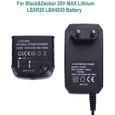 SINSEN Chargeur de batterie LithiumIon pour batteries lithium-ion BLACK & DECKER LCS1620 20V pour batteries 14V 18 V 20 volts LBXR20-2