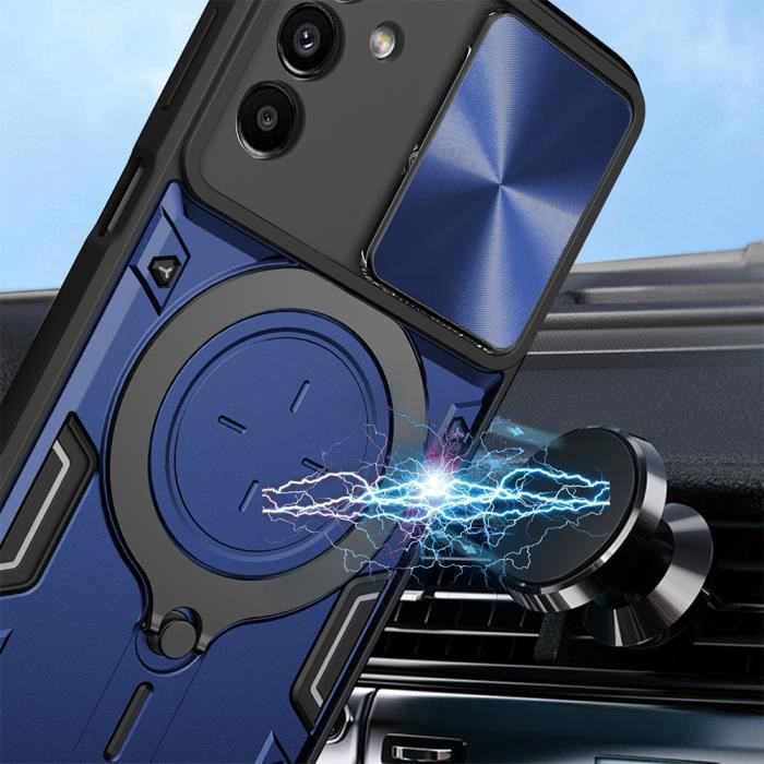 Phonecare - Kit Coque Magnétique Lux + Film de Verre Trempé 5D à Couverture  Complète + Film Caméra Arrière Arrière + Support Magnétique de Voiture  Renforcé pour Xiaomi Poco C31 - Coque