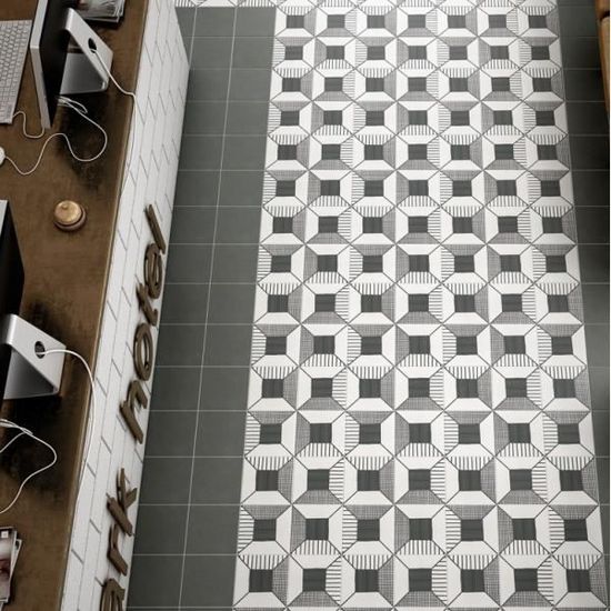 Sol Carreaux De Ciment Noir Et Blanc Caprice Deco Block B W Carrelage 20x20 Cm Aspect Carreaux De Ciment Noir Et Blanc 20 X 20 Cm Mate Revetement De Sol Vendu Achat Vente Carrelage Parement Caprice Deco