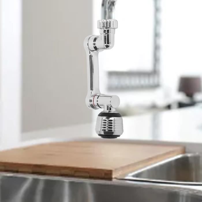 EJ.life rallonge de robinet d'évier de cuisine Extension de robinet  pivotant pliable 1080 degrés rotatif universel évier robinet