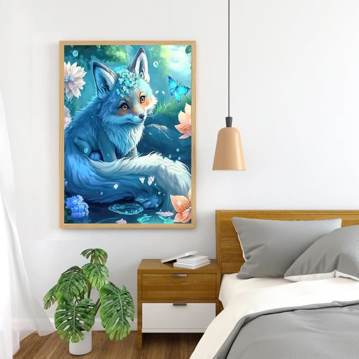 Kit Peinture Diamant 5D Renard - 30x40 Cm, Complet Avec Outils Et Diamants Bonus - Art DIY Pour Adultes Débutants