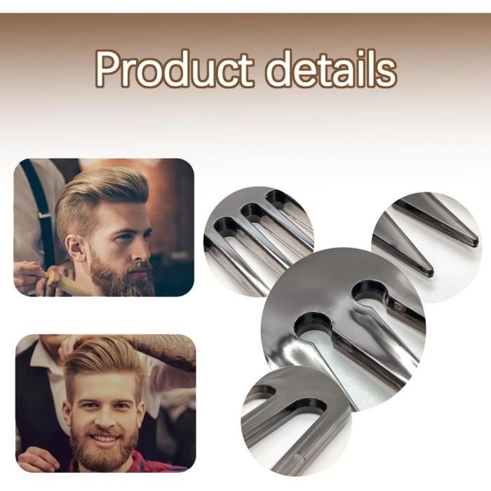 Lot De 4 Peignes De Dégradé Pour Coupe Homme, Peignes De Positionnement Fade, Gris, Neufs