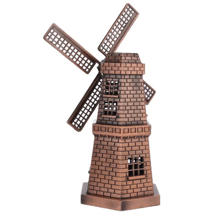 Décor de moulin à vent - Cikonielf - Style rétro bronze rouge - Ornements  artisanaux pour bar restaurant