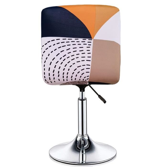 XGANGM Extensible Housse de Tabouret de Bar avec Dossier, Lot de 2/4/6 Imprimé Motif Couvre de Tabouret Haute Couverture de Chaise pour Cuisine Chaise de Salle à Manger,Floral 5,2pcs