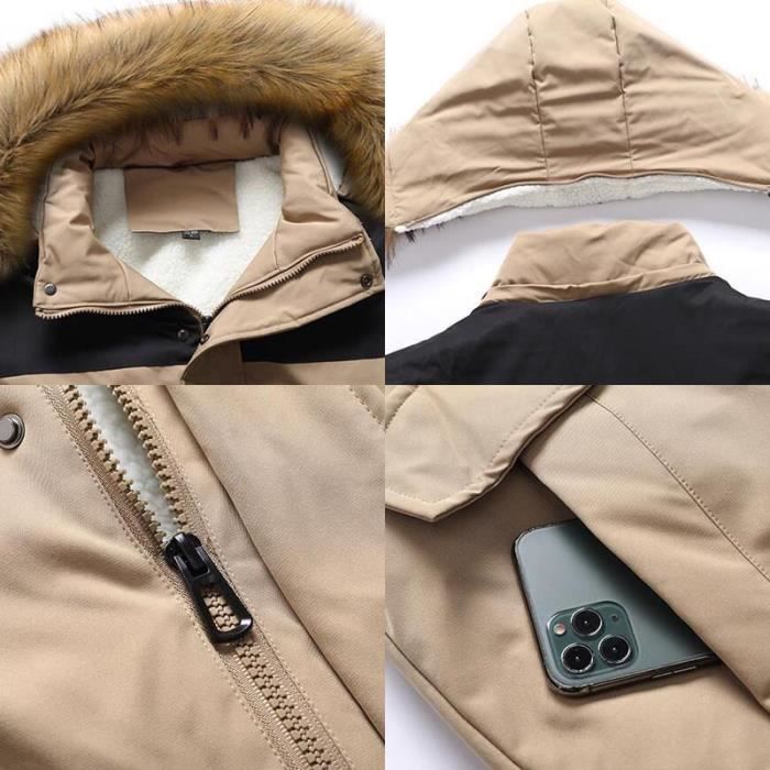 Doudoune Fille 6 Ans Manteau Fille En Fausse Fourrure - Couleur Unie, à Capuche - Chaud Et épais Pour Hiver - Taille 90 à 170 Cm Manteau Fille Fausse Fourrure Capuche