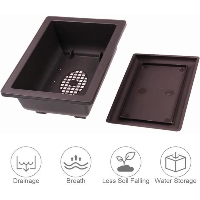 Pot Rectangulaire Pour Bonsaï 25.5 Cm Bleu | Mistral Bonsai