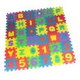 Tapis de jeu puzzle pour enfants - MAGIDEAL - Alphabets & Chiffres - Mousse EVA - Rouge-3