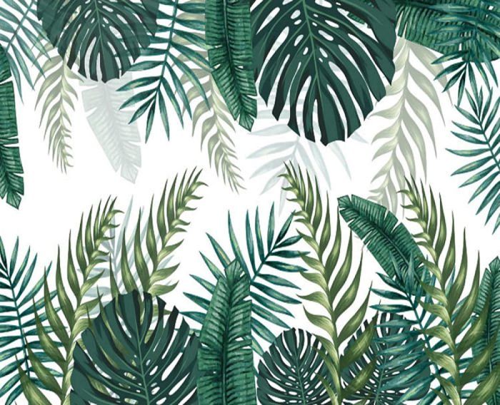 Papier Peint Panoramique Jungle 3d Soie, 356x250 cm Papier Peint Jungle ...