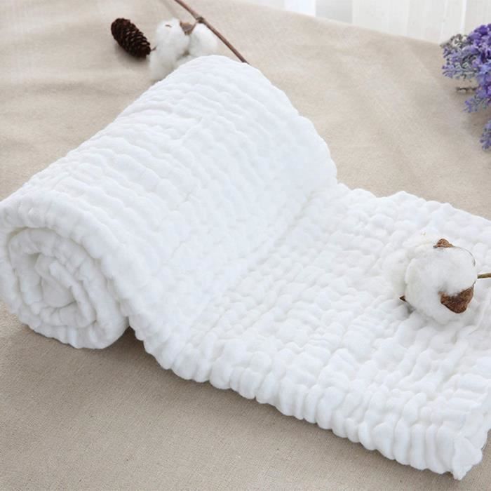 Mukin Lot de 5 chiffons de toilette en mousseline de coton naturel pour bébé  – Serviette de